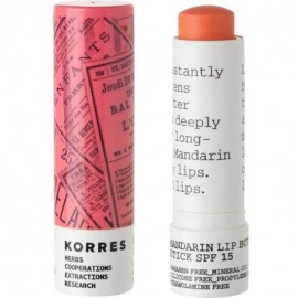 Korres Lip Butter Stick Mandarin SPF15 Peach 5ml