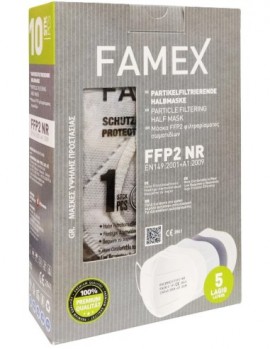 Famex Mask Μάσκες Υψηλής Προστασίας Γκρι FFP2 NR 10τμχ