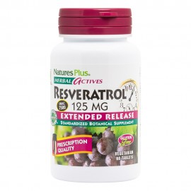 NaturesPlus Herbal Actives Resveratrol 125 mg 60 Extended Release Tablets