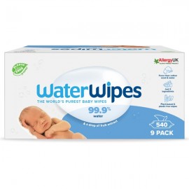 WaterWipes Οικολογικά Μωρομάντηλα με 99,9% Νερό  9x60τεμ