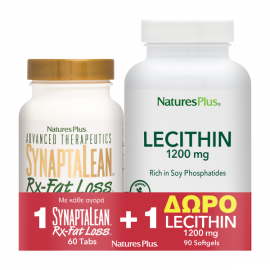 NaturesPlus Promo Synaptalean Rx Fat Loss 60 tabs & Lecithin 1200mg 90softgels