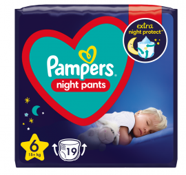 Pampers Night Pants Μέγεθος 6 (15+kg), 19τεμ