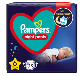 Pampers Night Pants Size 6 (15+kg), 19pants