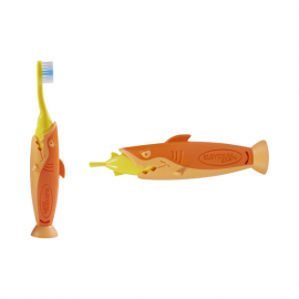 Elgydium Kids Shark Οδοντόβουρτσα για Παιδιά 2-6 ετών 1τμχ. Κίτρινο-Πορτοκαλί