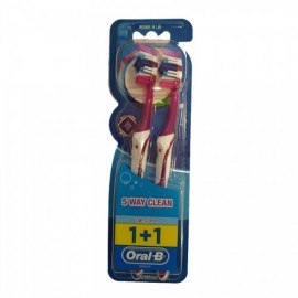 Oral-B Complete Clean 5 Way 1+1 40 Medium Οδοντόβουρτσα, 2 τεμάχια Μωβ