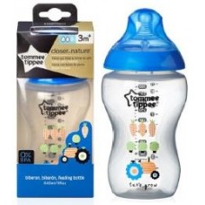 Tommee Tippee Closer to Nature Anti-Colic Baby Bottle 3+ Months 340ml Blue