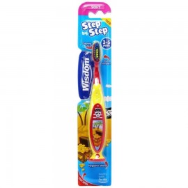 Wisdom Step By Step Toothbrush 3-5 Ετών - Κόκκινο/Κίτρινο