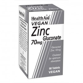 HealthAid Zinc Gluconate 70mg (10mg elemental Zinc) 90 tabs