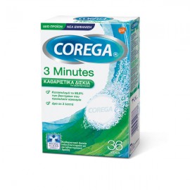 Corega 3 Minutes Καθαριστικά Δισκία Οδοντοστοιχιών 36tabs