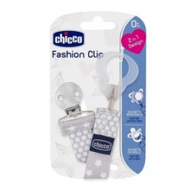 Chicco Ribbon Soother-Clipper 2-in-1 0+ Month GREY