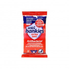 Wet Hankies Extra Safe Antibacterial 12τμχ