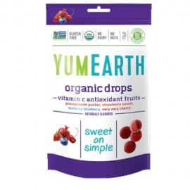 Yumearth Organic Drops Vitamin C Βιολογικές Καραμέλες Φρούτων με Βιταμίνη C 93gr