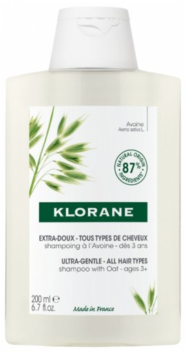 Klorane Ultra-Gentle - All Hair Types Shampoo with Oat 200ml