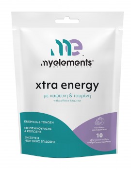 My Elements Xtra Energy με Γεύση Φρούτων 10 Αναβράζουσες Ταμπλέτες