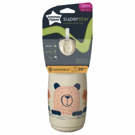Tommee Tippee Superstar Insulated Straw Cup 12+ Months 266ml Grey