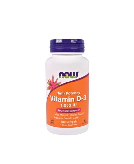 Now Vitamin D3 1000IU gels 180 softgels