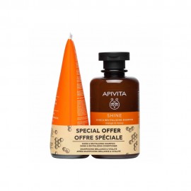 Apivita Promo Shine & Revitalizing Shampoo 250ml & Conditioner 150ml