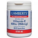 Lamberts Vitamin E 400iu 60 κάψουλες