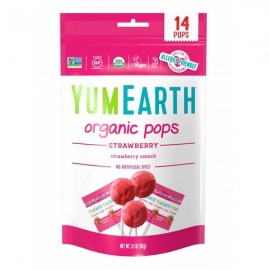 Yumearth Organic Pops Βιολογικά Γλειφιτζούρια Φράουλα 14 τμχ (85gr)
