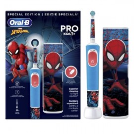 Oral-B Ηλεκτρική Οδοντόβουρτσα Spiderman 3+ Years Extra Soft & Θήκη Ταξιδιού