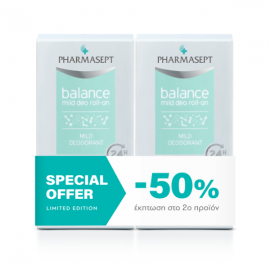 Pharmasept Promo Balance Mild Deo Roll-on 24h 2x50ml -50% στο δεύτερο