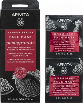 Apivita Express Beauty Pomegranate revitalizing and radiance mask 2x8ml